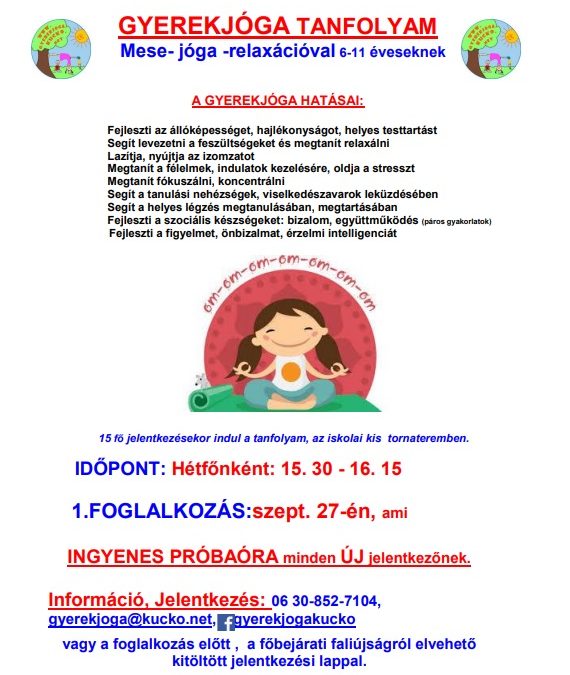 Gyerekjóga Tanfolyam